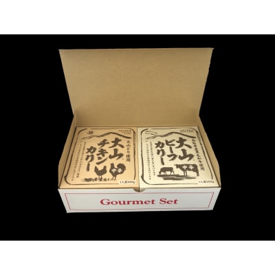 大山カリーセット(ビーフカリー中辛3個、チキンカリー中辛3個)