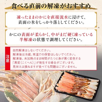 生ずわいがにカット(生食可)(800g/総重量約1kg)