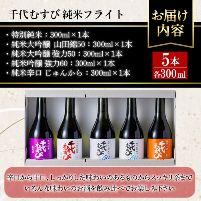 千代むすび 純米フライト(5種・各300ml×1本)