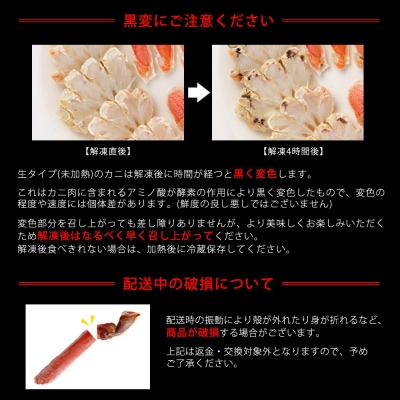 刺身OK!生ズワイガニ 棒ポーション 400g (総重量 500g・15本～30本)