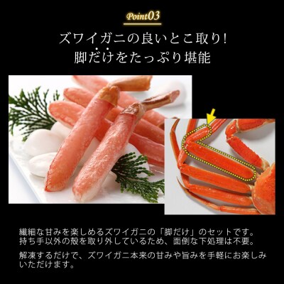 刺身OK!生ズワイガニ 棒ポーション 800g (総重量 1kg・30本～60本)