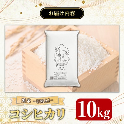 <令和7年産新米・10月中旬以降順次発送予定>特別栽培米!兎米-UMAI- コシヒカリ(10kg)