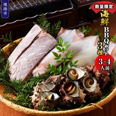 <数量限定>海鮮BBQセット3種(3～4人前)【鳥取県 境港市】