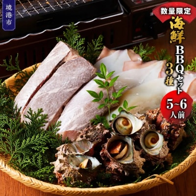 <数量限定>海鮮BBQセット3種(5～6人前)【鳥取県 境港市】