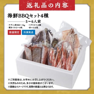 <数量限定>海鮮BBQセット4種(5～6人前)【鳥取県 境港市】