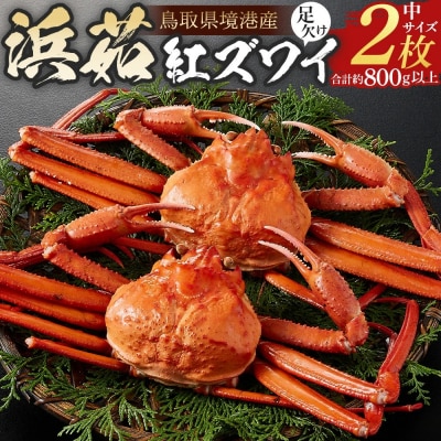 <金～日着><7月～9月上旬発送不可>浜茹ベニズワイガニ足欠(2枚/計約800g以上)