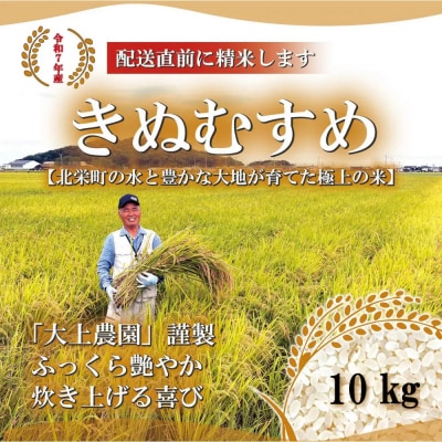 <令和7年産>大上農園のきぬむすめ(精米・10kg) 