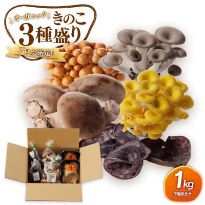 プロが厳選!オーガニックきのこ3種盛り(1kg)