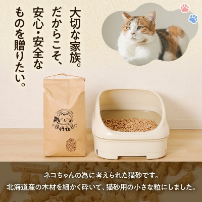 【木質ペレットの猫砂】ネコペレ　袋タイプ　7L(5kg入)×4袋