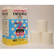 紙のまち苫小牧　 ネピネピトイレットロール　12ロール　2倍巻きシングル　100m　6パック | ふるさと納税のお礼品