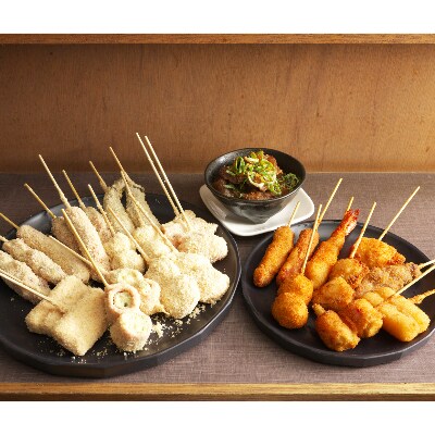 ぱん屋の串カツ作々【串カツセット《千里山》】串カツ27本(9種×各3本)+自家製土手焼き