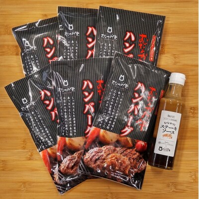 【奇数月にお届け】むなかた牛ハンバーグ6個(むなかたステーキソース付き)【すすき牧場】_HB0147