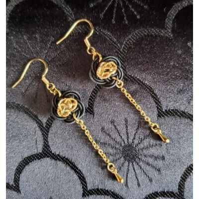 【金沢水引】genol　ピアス　ブラック