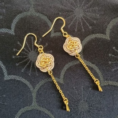 【金沢水引】genol　ピアス　ベージュ