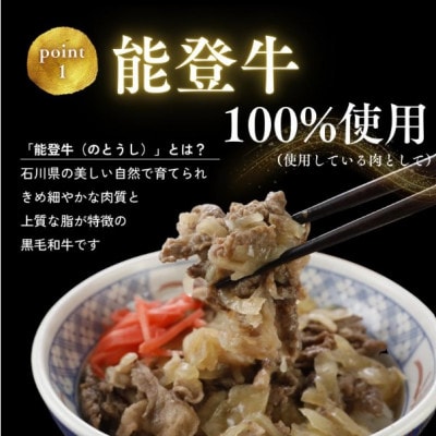 【湯せんで手早く】能登牛 牛丼の具100g×3袋