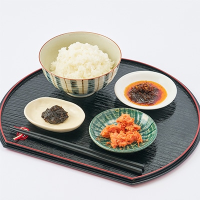 【老舗米屋厳選】にじのきらめきと紅鮭・レモン佃煮の贅沢ごはんのお供セット