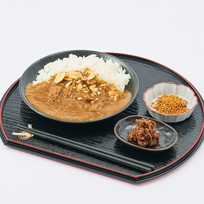 【老舗米屋厳選】にじのきらめきとビーフカレー・どて焼きの香ばしごはんのお供セット