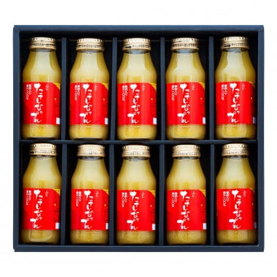 たてしなっぷるジュース　果肉入りふじ　180ml　10本セット
