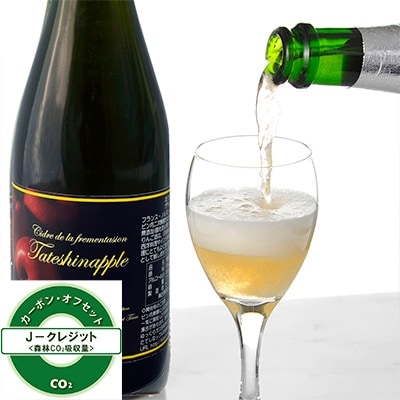 たてしなップルブランドシードルツインセットデミセック&ブリュット750ml カーボン・オフセット対象