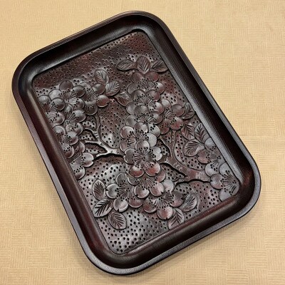 文具トレイ(さくら)(軽井沢彫)
