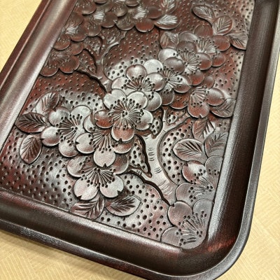文具トレイ(さくら)(軽井沢彫)