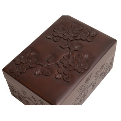 軽井沢彫　裁縫箱(宝石箱)　長野県伝統的工芸品