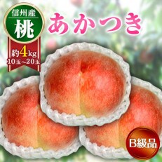 旬の味をお届け!信州産 桃 約4キロ B級品