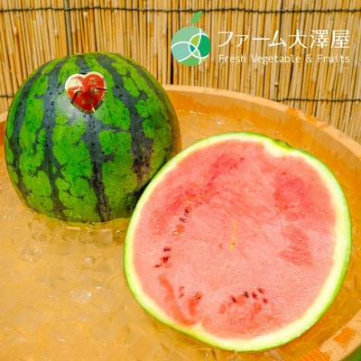 【長野県松本市・波田町産】サンハート下原スイカ　秀　4L(1玉)