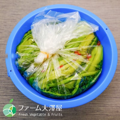 本場野沢温泉　野沢菜漬　バケツ　約1.5kg