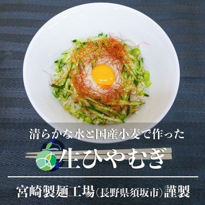 長野県　須坂市生ひやむぎ×5袋(10食)　木島平村野沢菜漬バケツ×1個(約1.5kg)　セット