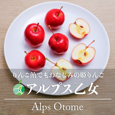 長野県産　アルプス乙女　姫りんご　家庭用　約2kg(50-80玉)