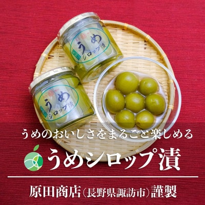 花九曜印　うめシロップ漬　3本セット(1瓶250g)　長野県産　諏訪市