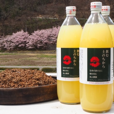 飲む土のちから無添加完熟シナノリップジュース　計3リットル
