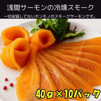 浅間薫鮭 スモーク浅間サーモン 40g×10パック 冷凍パック