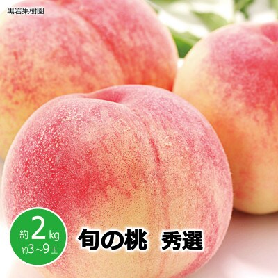 【2026年発送】信州須坂 旬の桃 秀選  約2kg (約3～9玉) 《黒岩果樹園》