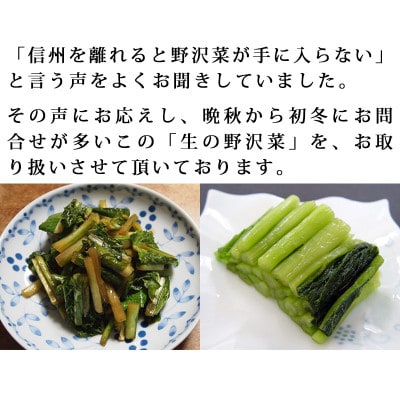 信州産 漬物用生の野沢菜 約5kg