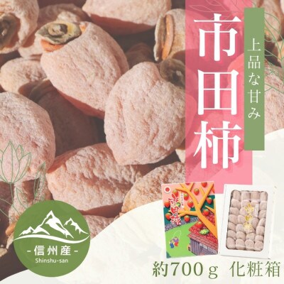 年内発送【南信州産】市田柿 約700g化粧箱(20～28粒入り)