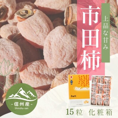 【南信州産】市田柿　個包装・化粧箱　約420g(約28g×15粒入り)