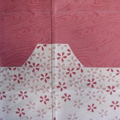 きものれん 桜 ベージュ赤