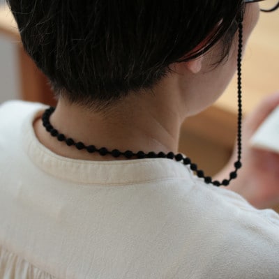 刺繍グラスコード　ブラック