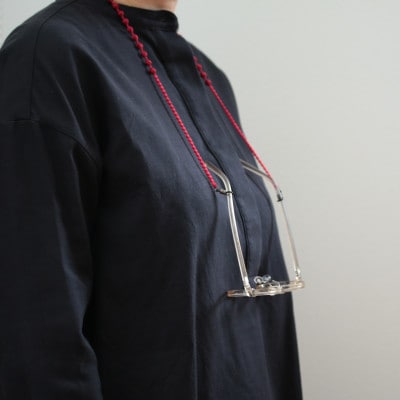 刺繍グラスコード　レッド