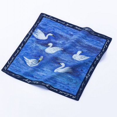 【ezu】handkerchief /no.005◆コットン100%◆大判◆おしゃれ◆手描き