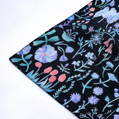 【ezu】handkerchief /no.004◆コットン100%◆大判◆おしゃれ◆手描き