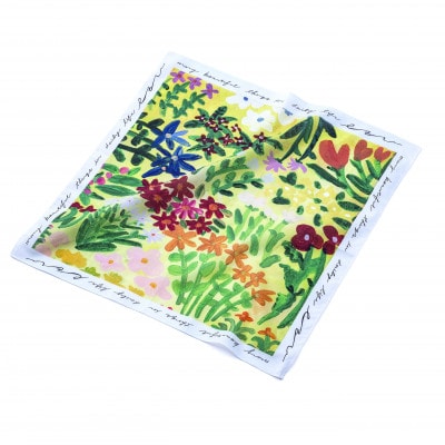 【ezu】handkerchief /no.002◆コットン100%◆大判◆おしゃれ◆手描き