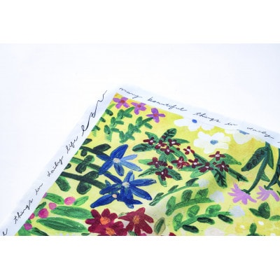 【ezu】handkerchief /no.002◆コットン100%◆大判◆おしゃれ◆手描き