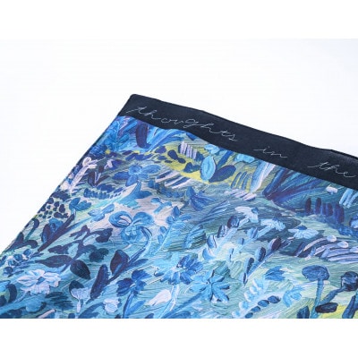 【ezu】handkerchief /no.001◆コットン100%◆大判◆おしゃれ◆手描き