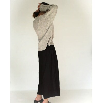 【ezu】color field sweater sougen /天然繊維◆草原◆Lサイズ