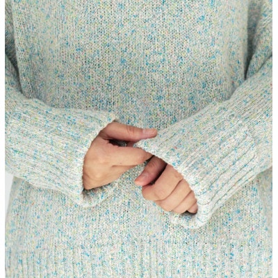 【ezu】color field sweater unabara /天然繊維◆海原◆Mサイズ