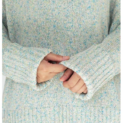 【ezu】color field sweater unabara /天然繊維◆海原◆Lサイズ