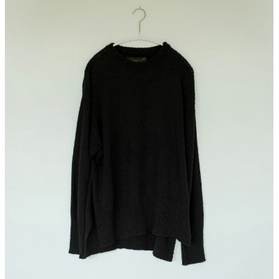 【ezu】monochrome sweater black /コットン100%◆黒◆Mサイズ